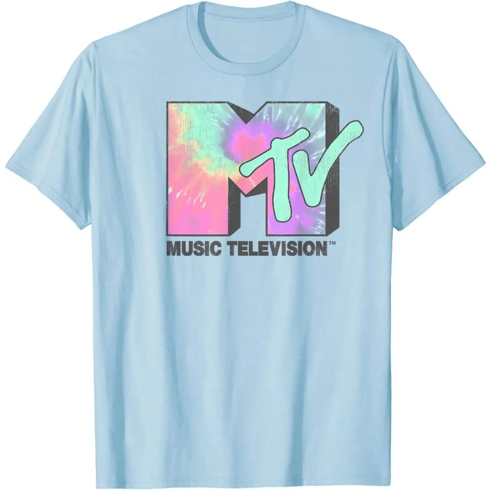 Футболка с классическим графическим принтом MTV Logo Neon Tie Dye