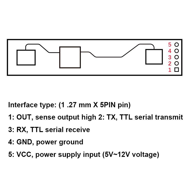 Hlk-Ld2410B Ble 24G Микроволновой радар присутствия человека Беспроводной датчик движения