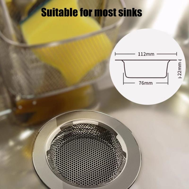 3 шт. Сито для кухонной раковины Фильтр-ловушка для сливного отверстия душевой кабины Уловитель волос для эффективного сбора пищевых отходов Прочные