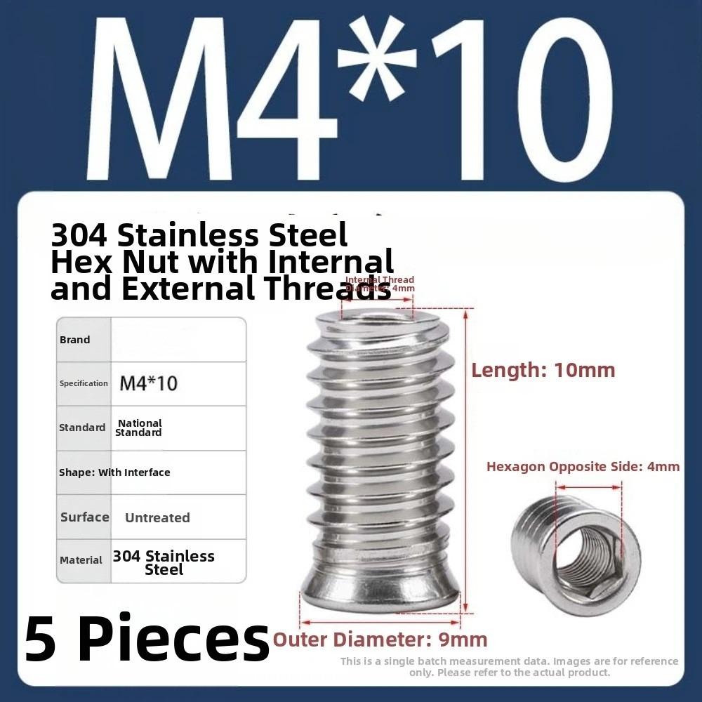 Stainless Steel Insert Nuts M3 M4 M5 M6 M8 Threaded Insert Nuts For Wood Furniture