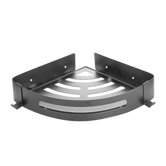 Компактная угловая душевая полка для ванной комнаты, бесплатная перфорация, простая установка, 2 крючка