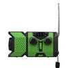 AM FM WB Radio Hand Crank Solar Battery Operated Portable Radio with Weather SOS Alert LED Flashlight for Camping Emergency Green