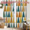 2pcs, 2D FLAT PRINTING Curtains (Without Rod) Colorful Stripes Christmas Holiday Curtains with Digital Printing Fabric Curtains