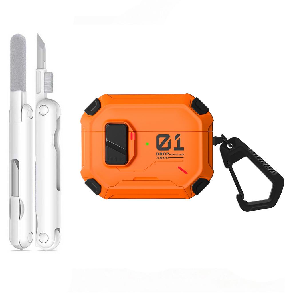 New Safety Lock Earphone Case for AirPods Pro 3 Pro Pro2 Case Auto-Open Hard Shell for AirPods 4 Pro 2 3 Compatible