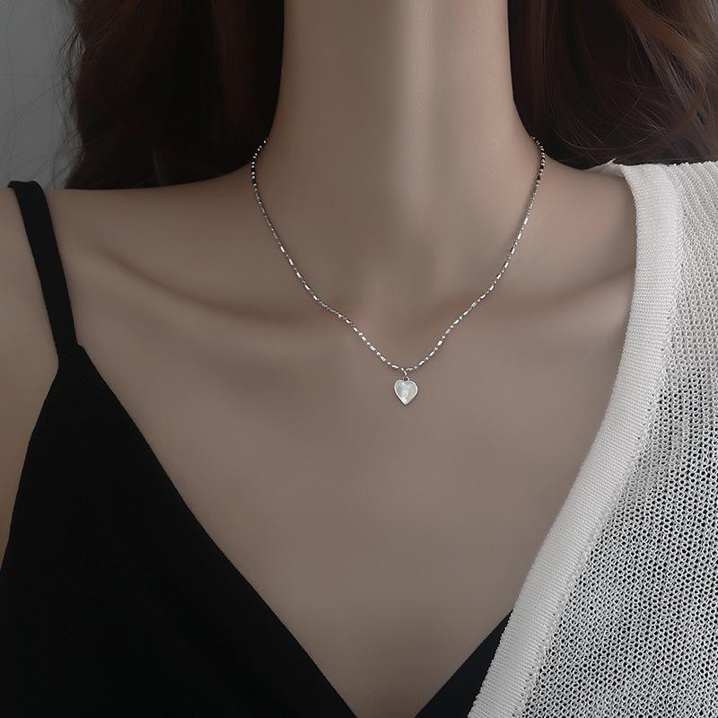 Кулоны в форме сердца из стерлингового серебра 925 пробы, necklaces с цепочкой длиной 45 см для женщин, винтажные ювелирные украшения, подвески, аксессуары, бижутерия