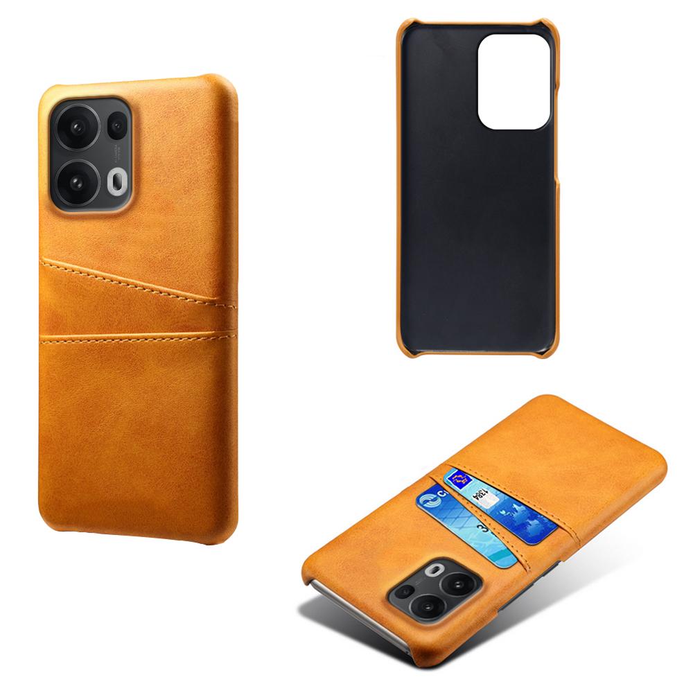 For Oppo Reno13 Pro 5G Case Dual Card Slots PU Leather + Hard PC Phone Cover