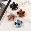 4 Pcs Tortoise Shell Hawaii Flower Hair Clips,Double Teeth Jaw Clips for Thin,Leopard Print Hair Accessories for Girls