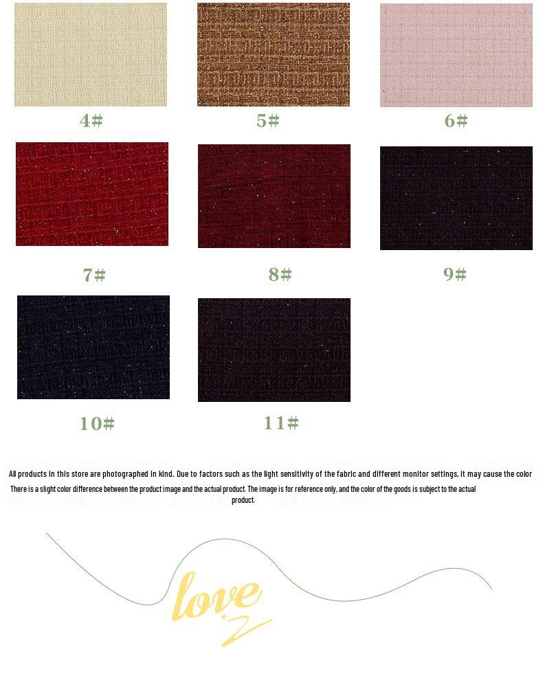 150cm Wide Korean Japanese Style Thick Weave Flannel Fabric - Polyester Wool Blend, Lightweight, Plain Colors, Ideal for Spring/Summer.