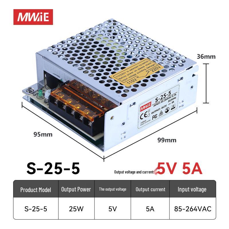 Импульсный блок питания AC-DC 5V 5A 25W