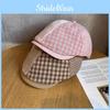 Color Grid Solid Vintage Beret Women Adjustable Fit Sunshade All Cap Seasons