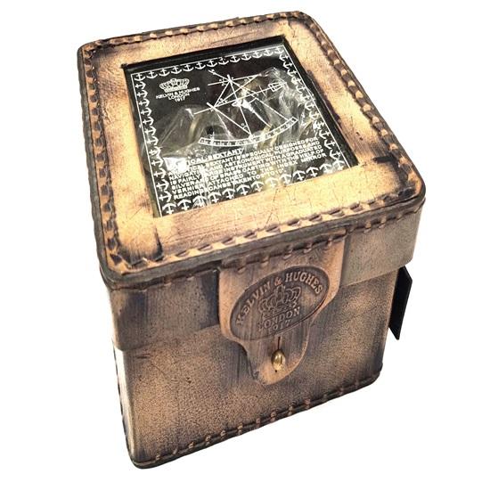 Латунный морской секстан 10,16 см с коричневым кожаным футляром, морская астролябия, корабельные инструменты, подарок на годовщину, столешница