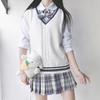 Autumn Pullover Japanese Style Students School Uniform V-neck Girls Women Sweater Long Sleeve School Uniforms