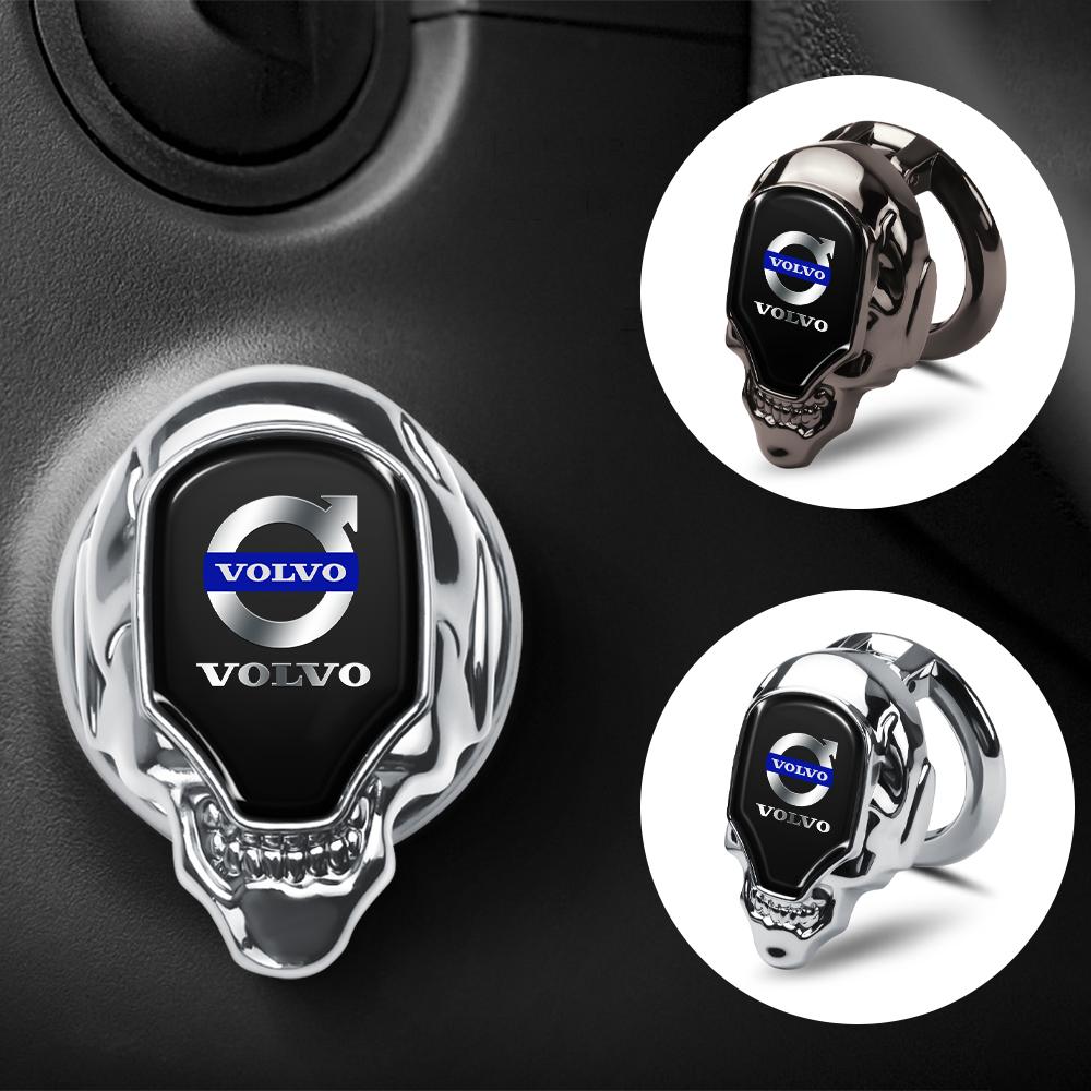 1PCS Car Emblem ONE-CLICK Start Buttons Protective Cover Stickers For Volvo RDESIGN XC90 XC60 XC40 XC80 XC70 S60 S80 S90 V40 V60