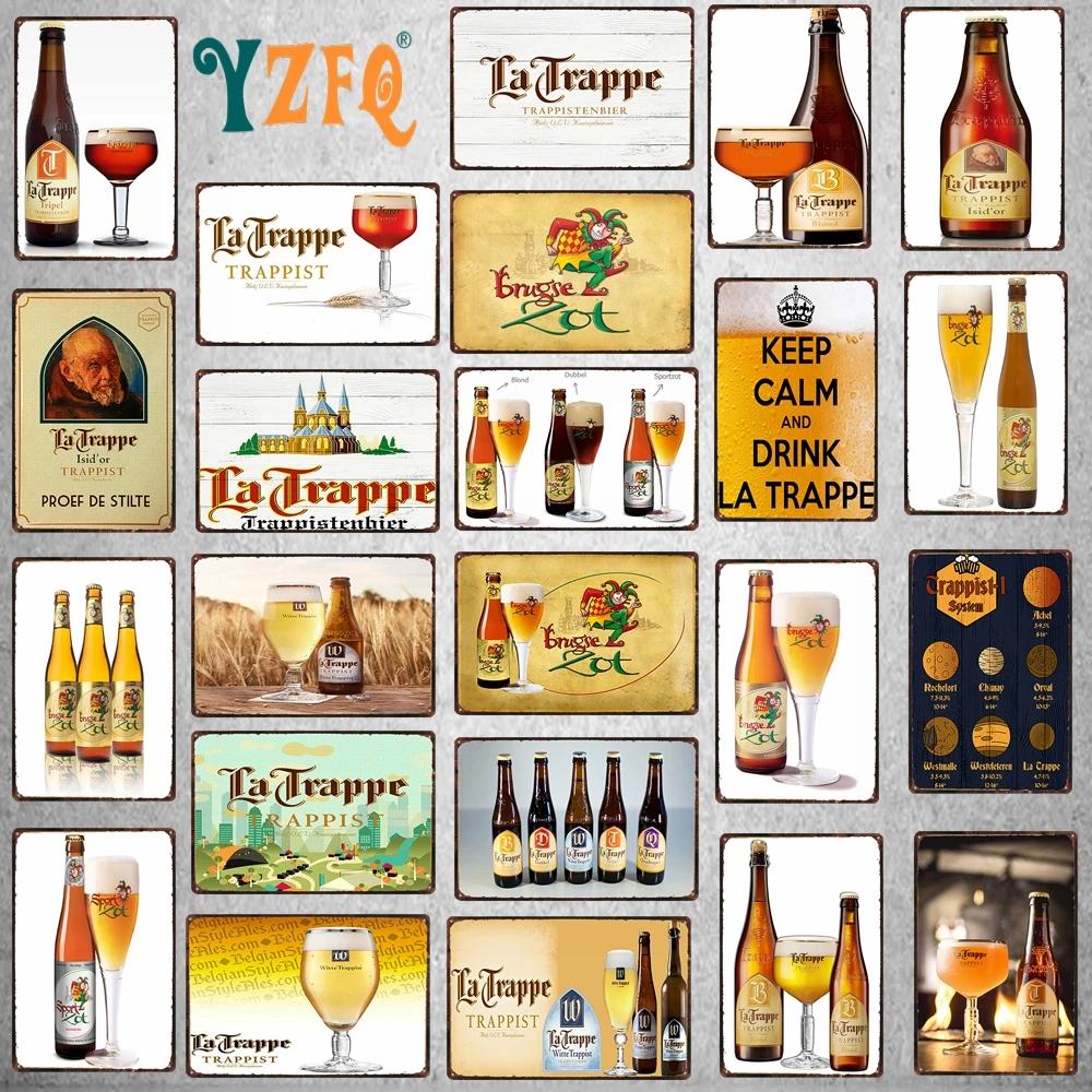 Бельгийское пиво VintageBrugse Zot La Trappe Металлические жестяные таблички для стены Бар Паб Искусство Кухня Кофе Домашний декор 30X20СМ DU-8282A