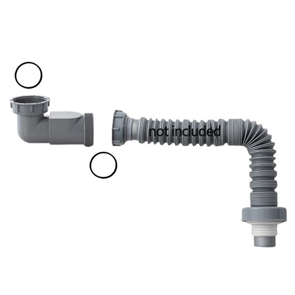 Эффективный отвод канализации кухонной мойки Практичный отвод канализации кухонной мойки Простая установка Колено для плавного слива