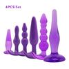 6PCS Anal Trainer Kit Butt Plugs Beginner Set Silicone Prostate Massage