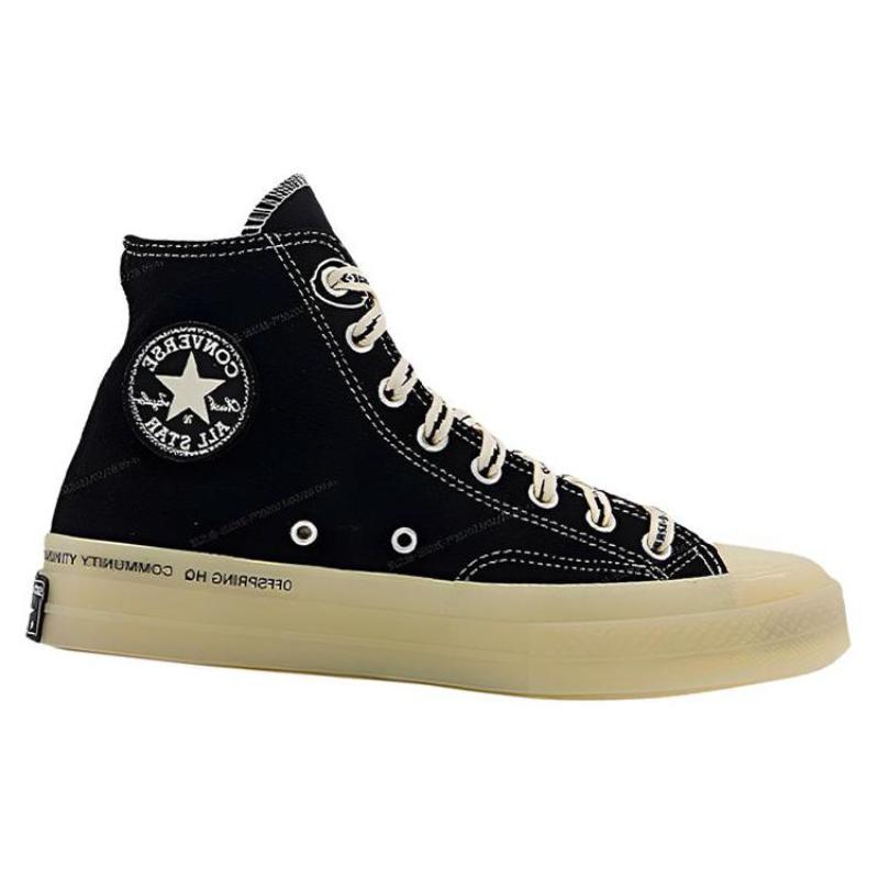 Offspring x Converse Chuck Taylor All Star Vintage Высокие парусиновые кеды Унисекс Черно-белые