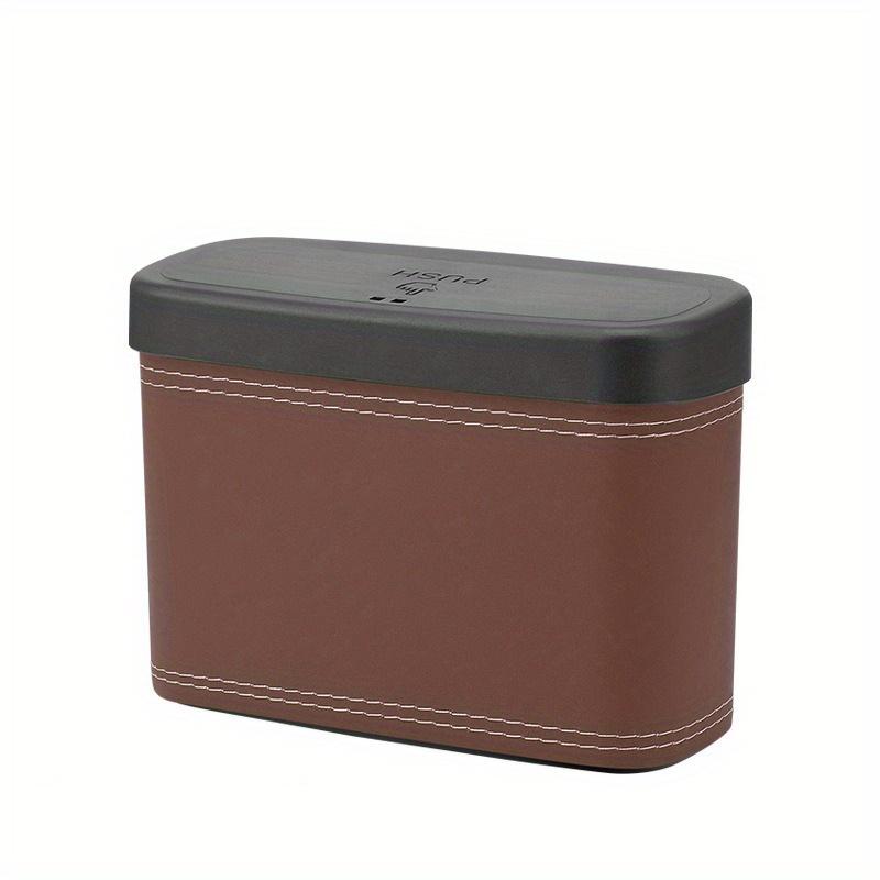 1pc Universal Car Trash Can, Vehicle Trash Bin, Car Seat Back & Door Hanging Storage Box, Multi-Functional Car Accessories, Lidded Car Trash Can, ABS