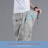 Мужские свободные комбинезоны большого размера весна/лето для мужчин среднего возраста. Повседневные, легкие и прямые спортивные брюки.