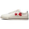 COMME DES GARCONS SHIRT X One Star Canvas Classic Casual Non-slip Wear-resistant Lightweight Low-top Board Shoes Unisex White
