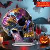 2D Skull Acrylic Sign Gothic Flat Skull Decoration Desktop Human Skull Ornament for Cabinet Mantel Halloween Decoration
