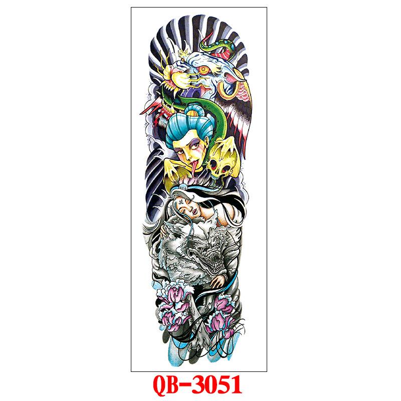 Full Arm Tattoo Sticker Full Arm, Full Arm Big Picture Tattoo Sticker, Flower Arm Tattoo Sticker Tattoo