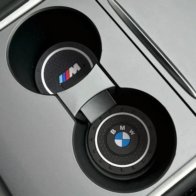 For BMW Car Coaster Water Cup Bottle Holder Mat Anti-slip Pad For BMW M M3 M5 M6 M2 X1 X2 X3 X5 X6 X4 E30 E39 E46 E53 E60 G30 G2