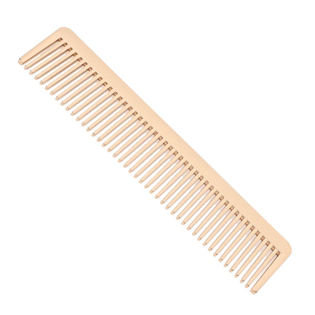 Расческа для волос Мини Широкие Зубцы Стайлинг Цинковый Сплав Портативный Гребень Для Бороды Для Домашнего Салона Золотой
