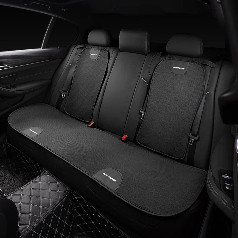 Car Seat Cushion Cover Breathable Ice Silk Non Slip Auto Seat Protector Pad Accessories Car Hub Cap For Mercedes Benz AMG W214 W