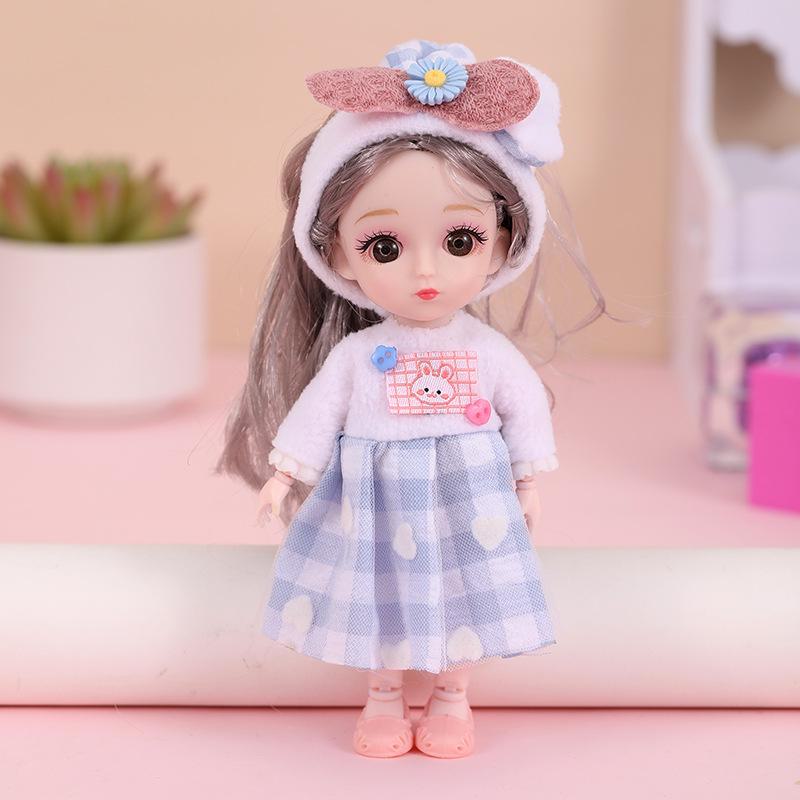 Кукла-наряд Бао Бэйди: Игрушка для девочек BJD 16 см с 13 шарнирами. Идеальный подарок на день рождения принцессы для детей.