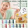 304 Stainless Steel Portable Cutlery Three-piece Set Student Outdoor Gift Fork Spoon Chopsticks Set