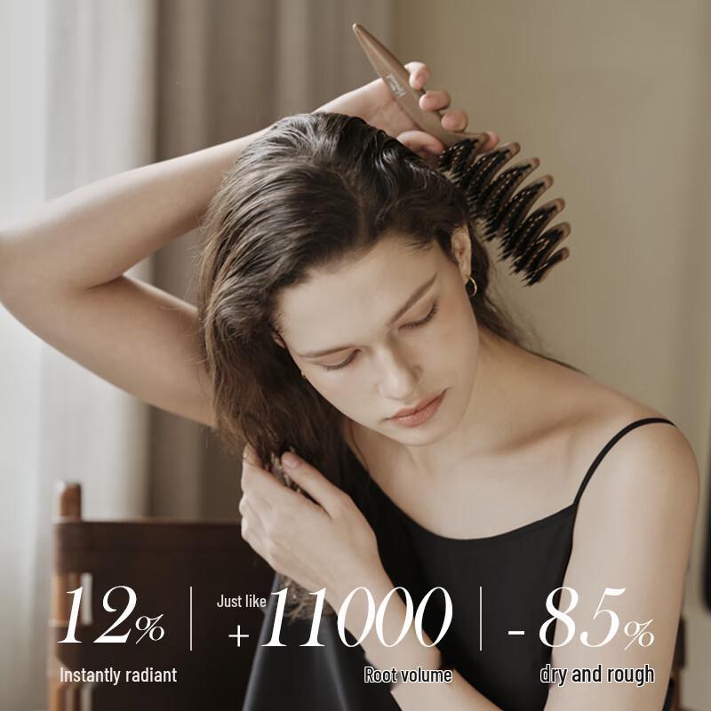 KRRAMEL Boar Bristle Wet & Dry Hair Brush