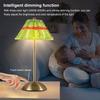 Cordless LED Table Lamp 3 Color Stepless Dimmable Retro Rattan Touch Lamp Bedside Night Lamp For Indoor/Outdoor Use Home Bedroom