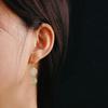 Hetian Jade Ausitive Round Brand Ear Hook Женские ретро этнические переводные круглые бусины серьги из нефрита Country Live Internet Знаменитости