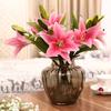 1шт искусственная лилия домашний цветок поддельные растения свадьба офис кафе вечеринка