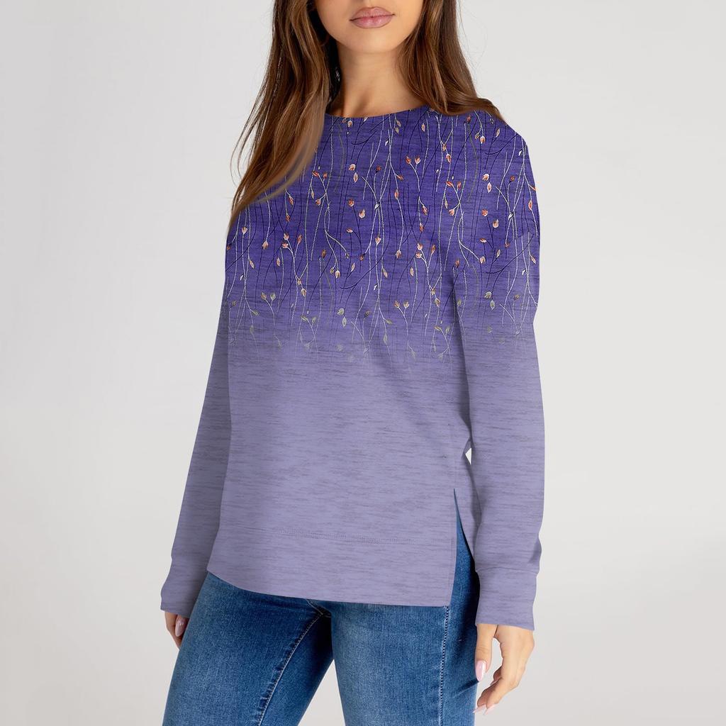 Женский повседневный модный однотонный свитер с круглым вырезом и длинными рукавами