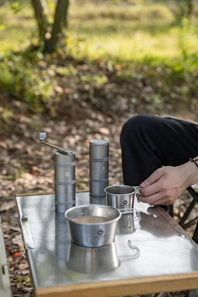 camping moon Camping Coffee Canister 2 Tier Type CNC Cutting Duralumin CC-51-H