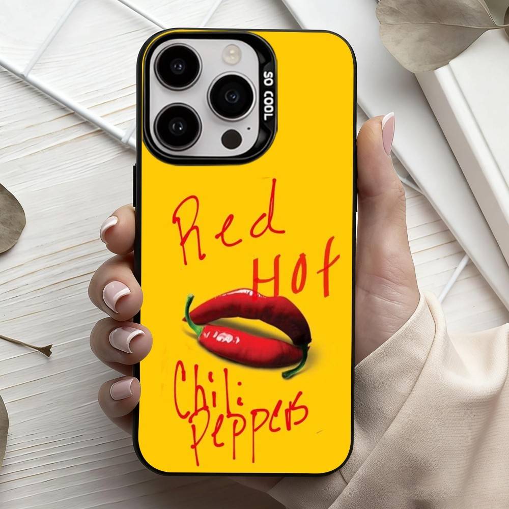 Незабываемый чехол для телефона с изображением группы Red Hot Chili P-Peppers для iPhone 17, 16, 15, 14, 13, 12, 11 Plus, Pro Max, Черный, Конфетный, Посеребренный