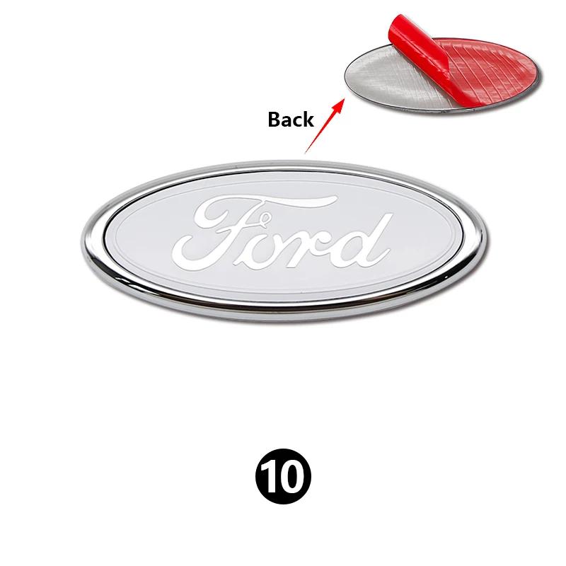 11.5X4.5cm Car Logo For Ford Ranger Escape Mondeo Fusion Fiesta Kuga Edge Focus Mustang Rear Trunk Emblem Sticker Accessories HNQJR1