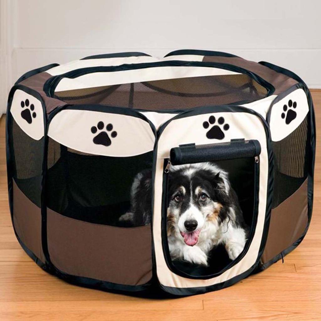 Portable Foldable Waterproof Pet Playpen Open-Air Oxford Air Mesh Playpen and Exercise Pen Tent