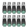 10PCS Quick Install BNC Male Connector Green Color Coaxial Connector Terminal Adapter  Video Camera