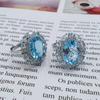Sace Gems 925 Sterling Silver Sky Blue Topaz Gemstone Rings for Women Engagement Cocktail Party Fine Jewelry