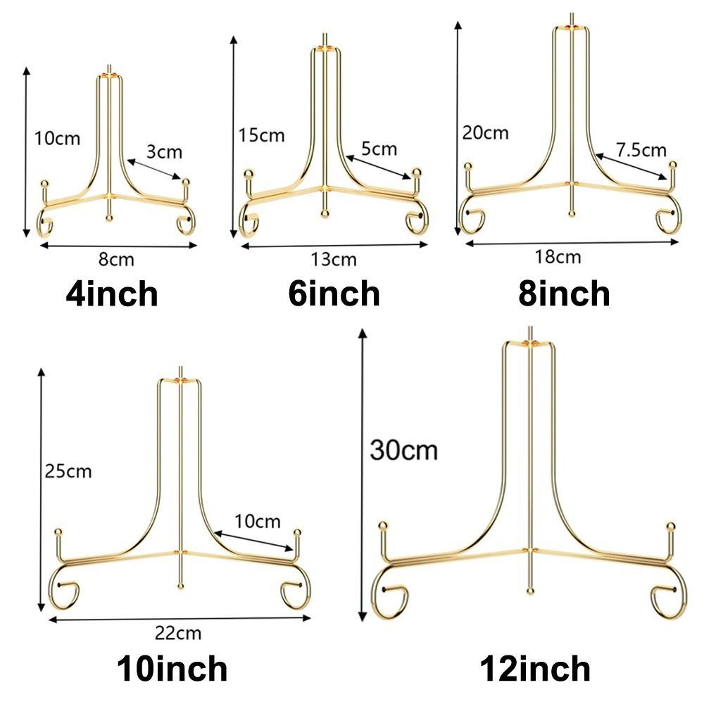4 6 8 10 12inch Plate Stands Foldable Photo Pedestal Durable Metal Easel Rack  Bowl Picture Frame