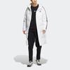 Adidas 3ST Long Hooded Down Jacket With Logo Print Unisex Outerwear White HN2098