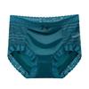 9081 Женские бесшовные дышащие кружевные трусики с эффектом подтяжки бедер - С высокой талией, Большого размера, Ледяной шелк