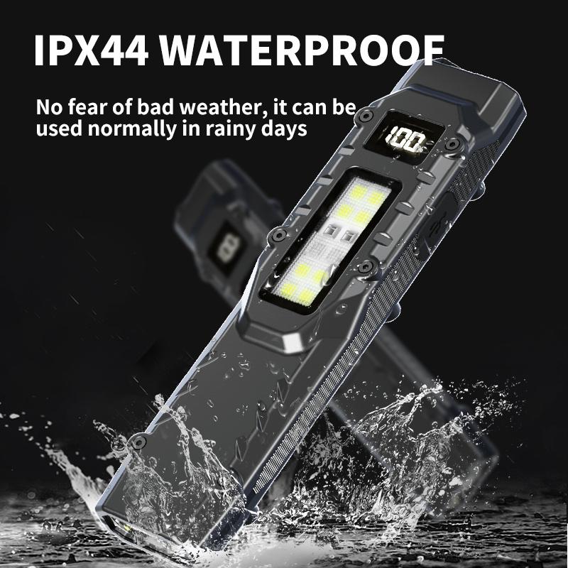 Portable EDC Torch Flashlight USB Rechargeable Hand Flashlight IPX44 Waterproof LED Work Light for Emergency Camping