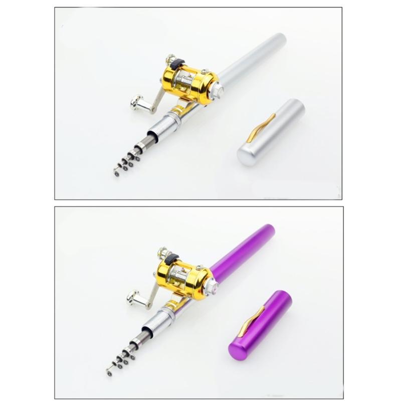 Compacts Mini Pocket Fishing Rod Telescopic Pen Shaped Fishing Rod Collapsible Fishing Rod for Salt/Freshwater Fishing