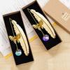 Bookmark School Teacher Thank You Christmas Gifts Stationery Supplies Chinese Style Feather Brass Book Marks