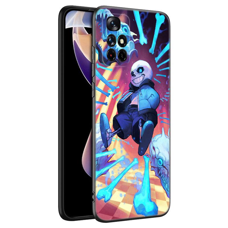 Undertale Sans Doggo Black Silicone Phone Case For Xiaomi Redmi Note 10 11 11S 12 13 4G 8 9 11T Pro 5G Plus 8T 9S 10S 12S