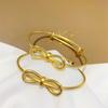 Sweet Bow Cuff Bangle Waterproof Bow Design Bracelet Jewelry Bowknot Bracelets Daily Life